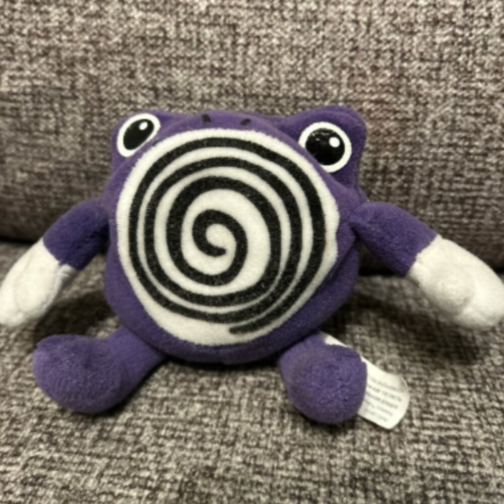 1998 Pokemon Polywhirl Beanbag Plush 4”